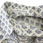 Alix of Bohemia Dolly Delft Bhutti Shirt Long Sleeve Blue White Button Front Size XS Photo 6