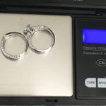 Engagement Wedding Band CZ Ring Set 6 Silver Photo 12