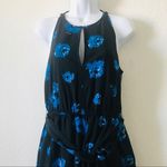 NWT Derek Lam 10 Crosby Blue Floral Sleeveless Midi faux wrap belted Dress Size 6 Photo 5