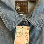 Roper Women’s Long Sleeve Denim Western Snap Front Shirt Blue Wash Size Large Photo 3