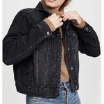 Free People  Rumors Black Denim Jacket Sz XS Photo 0