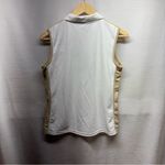 IZOD  Women's‎ White and Tan Zip-Up Tank Top Photo 7