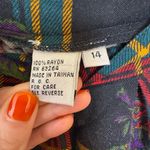 Vintage Lee David Floral Plaid Midi Skirt Holiday Tartan Dark Academia 14 Red Photo 4