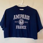 AMI Alexandre Mattiussi Embroidered Logo Cropped Crewneck T Photo 3