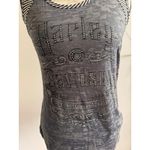 Harley Davidson Gray Tank Top Rhinestone Embellished Sleeveless Graphic Tee Size L Photo 1