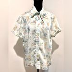 UNBRANDED Vintage 70s Blue S/S Wide Collar Holly Hobby Like Rockabilly Shirt M Size M Photo 1
