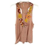 Free People  Frida Embroidered Floral Faux Wrap Tank Top Photo 1