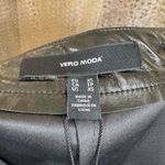 VERO MODA Black Shiny Coated Vinyl Short Mini Skirt XS NWT Photo 2