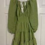 Princess Polly Danny Long Sleeve Mini Dress Green Photo 1