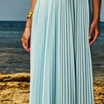 House Of CB  S D-DD 'Marcella' Ocean Blue Pleated Maxi Dress NWOT size S Photo 1