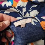 St. Tropez  Blue Floral Tiered Flutter Sleeve Blouse Size Large Photo 6