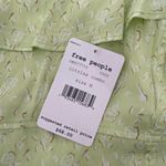 Free People Green Satin Floral Ruffle Top Photo 8