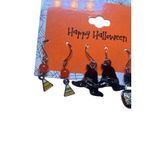 Halloween Earrings Goth Cosplay Costume Trick or Treat Candy Corn Witches Hat Photo 2