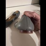 Tory Burch  Gray Leather Flats with Iconic Logo size 6M Photo 6