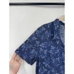 VTG Crazy Horse Dark Floral Midi Shirt Dress Women Plus Size 16W Blue Cottage Photo 5