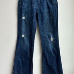 7 For All Mankind Dark Wash Flare Boot Cut Distressed Jeans Size 30 Photo 0