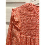 Wrangler Billabong X Top Women's Pink Long Sleeve Peasant Sleeve Size Large Photo 2