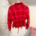 Free People FINAL PRICE Pacific Dawn Plaid Shirt Photo 7