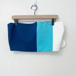 STAUD  Dakota‎ Tube Top NWT Colorblock Strapless Crop Twilight & Amalfi White XL Photo 1