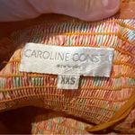 Caroline Constas Ginny Floral Puff Sleeve Ruffle Romper‎ Women's Size XXS Yellow Orange Photo 3