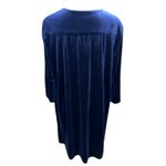 Jude Connally Kerry Velvet Navy Blue Dress Size XL 3/4 Bell Sleeves Pockets Photo 3