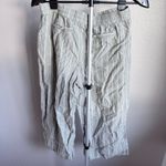 BeachLunchLounge Margo Striped Linen Cotton Wide Leg Cropped Crop Green Pants S Photo 2