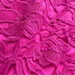 Alexia Admor  Fuschia Hot Bold Pink Trumpet Peplum Crochet Lace Sheath Dress 4 Photo 5