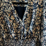 Intermix 855  Lana Floral Smocked Mini Dress Size 2 Color Blue Photo 5