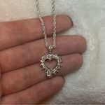 Silver Heart Rhinestone Necklace Photo 3
