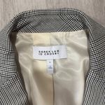 Derek Lam 10 Crosby micro plaid blazer jacket with knit sweater sleeve hem Black Size 8 Photo 10