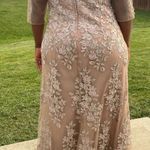 La Femme dress floral column gown woman’s champagne dress NEW Photo 7