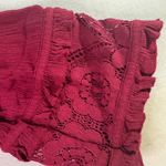 Crown & Ivy Red Ruched 3/4 Sleeve Blouse Photo 1