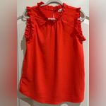 Lime n Chili line & Chili Ruffled Orange Sleeveless Top Photo 0