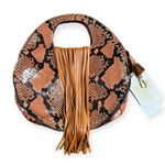 Vegan Fringe Accent Snake Print Cut Photo 0