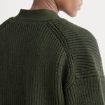 Everlane The Boxy Cardigan in Everyday Cotton in Dark Green, Size Small Photo 2