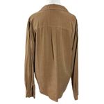 Cut Loose LagenLook Fall Brown Button Down 100% Tencel Shirt Small Oversized Photo 1