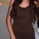 SheIn Brown Open Back Maxi Dress Photo 1