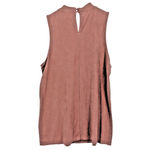 Color Thread Dusty Rose‎ Faux Suede High Neck Tunic Top Soft Girl Western Layering Size L Photo 1