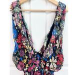 Slate + Willow Dress Size S M Cross Strap Floral Deep Vneck Tiered Skirt Photo 9