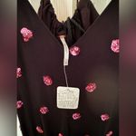 Free People NWT  Milky Way Sequin Maxi Dress Black Pink Ruffle Size XS Photo 6