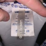 Lands' End Tankini Swim Suit Top Batik Soft Cup Medallion Print Blue White Photo 4