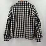 Ann Taylor Jacket Women's Size Small B&W Gingham Double-Breasted Buffalo Check Photo 3