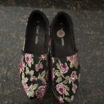 Toms Alaprgata Leather Wrap : Black Metallic Floral Brocade W8 Photo 1