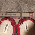Dearfoams  Mama Bear Christmas Red Plaid Slippers SIZE M Photo 3