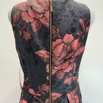 Eliza J Dark Gray and Rose Floral High Low Sleeveless Whimsigoth Formal Dress by  Photo 7