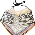 Trina Turk Hankerchief Bikini Halter Top Zebra Print with Bright Stripes Sz. 8 Photo 3