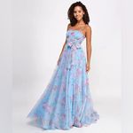 City Studios City Studios Juniors’ Blue Floral-Print Bustier Prom Gown size 5/6 NWT Photo 2