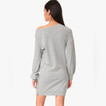 Pam & Gela  Destroyed Off The Shoulder Gray Dress Size P Photo 1