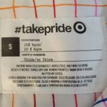 Target Rainbow Plaid Pride Top Glitter Button Women's Collared Preppy Colorful Size S Photo 2