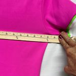 WHY Polo Mini Dress Large Stretch Fushia Pink Preppy MSRP 89 Photo 6